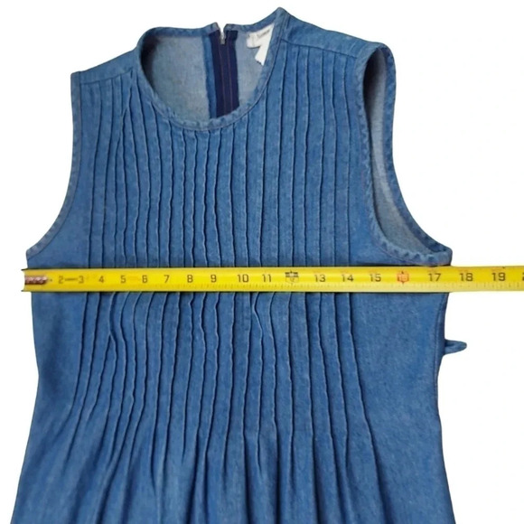 Neiman Marcus Denim Maxi Dress Size 6 - Picture 6 of 11